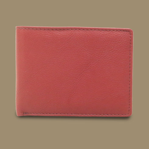 Prayom Genuine Leather Red Wallet For Men